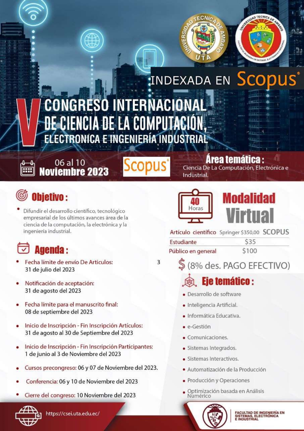 V Congreso Internacional de Informática, Electrónica e Ingeniería Industrial